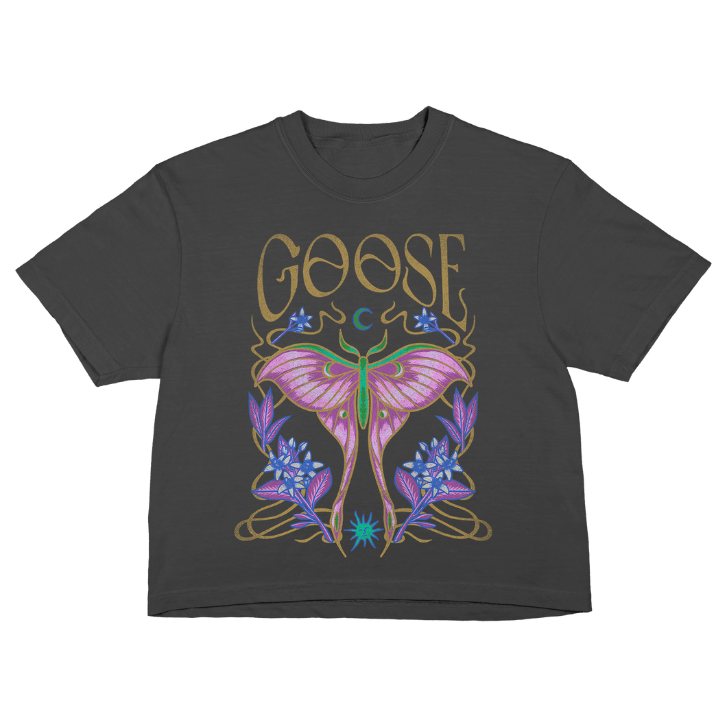 Butterfly Ladies Crop T-Shirt