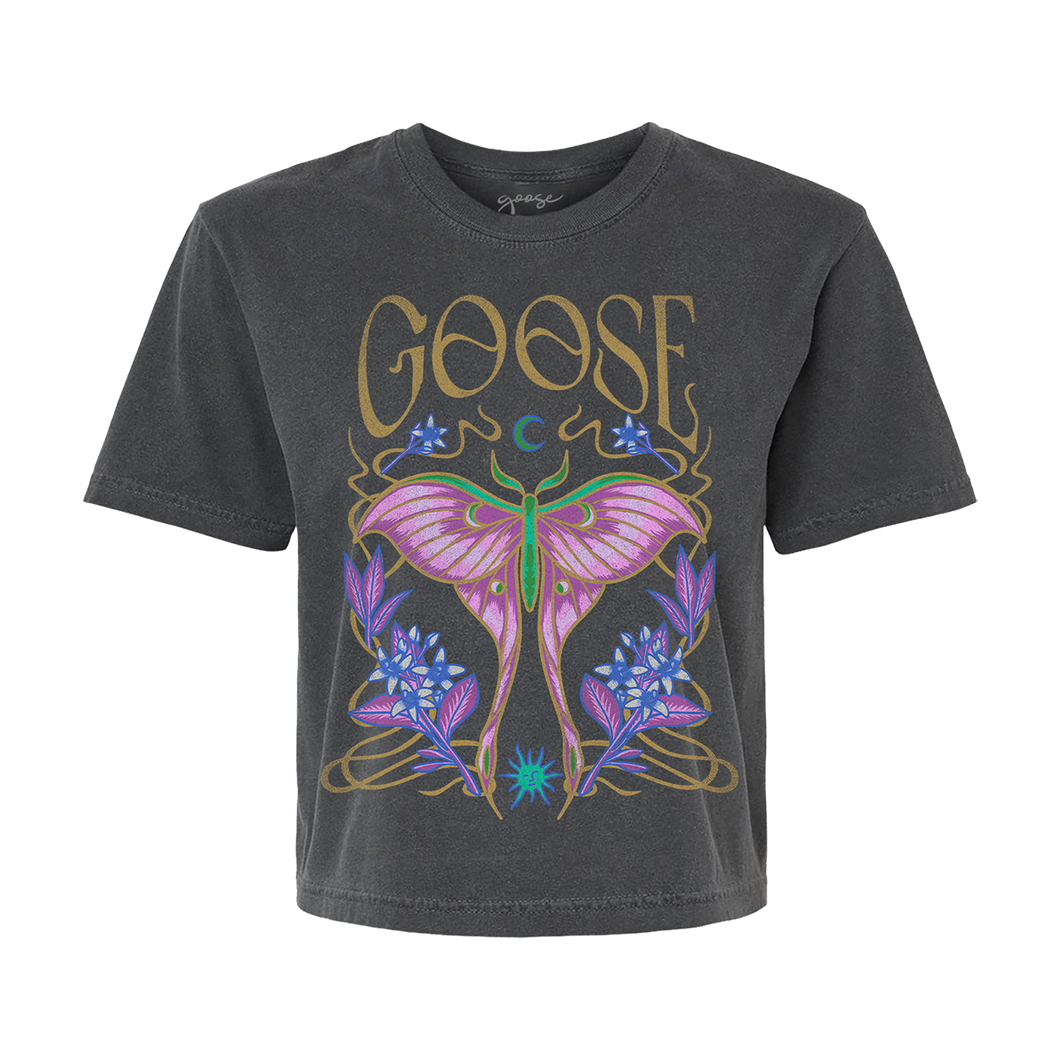 Butterfly Ladies Crop T-Shirt